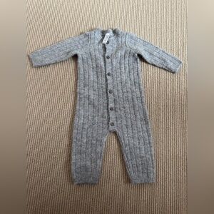Grey Sweater Onesie 12-18M